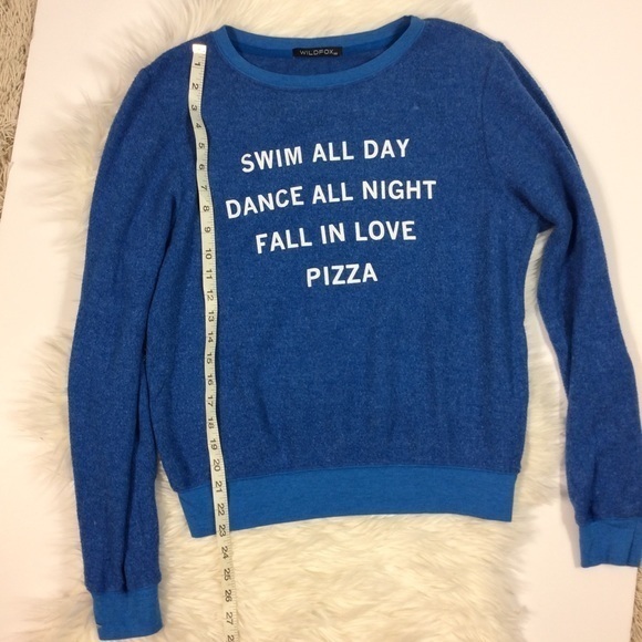 Wildfox blue pullover sweatshirt extra small - Picture 1 of 6